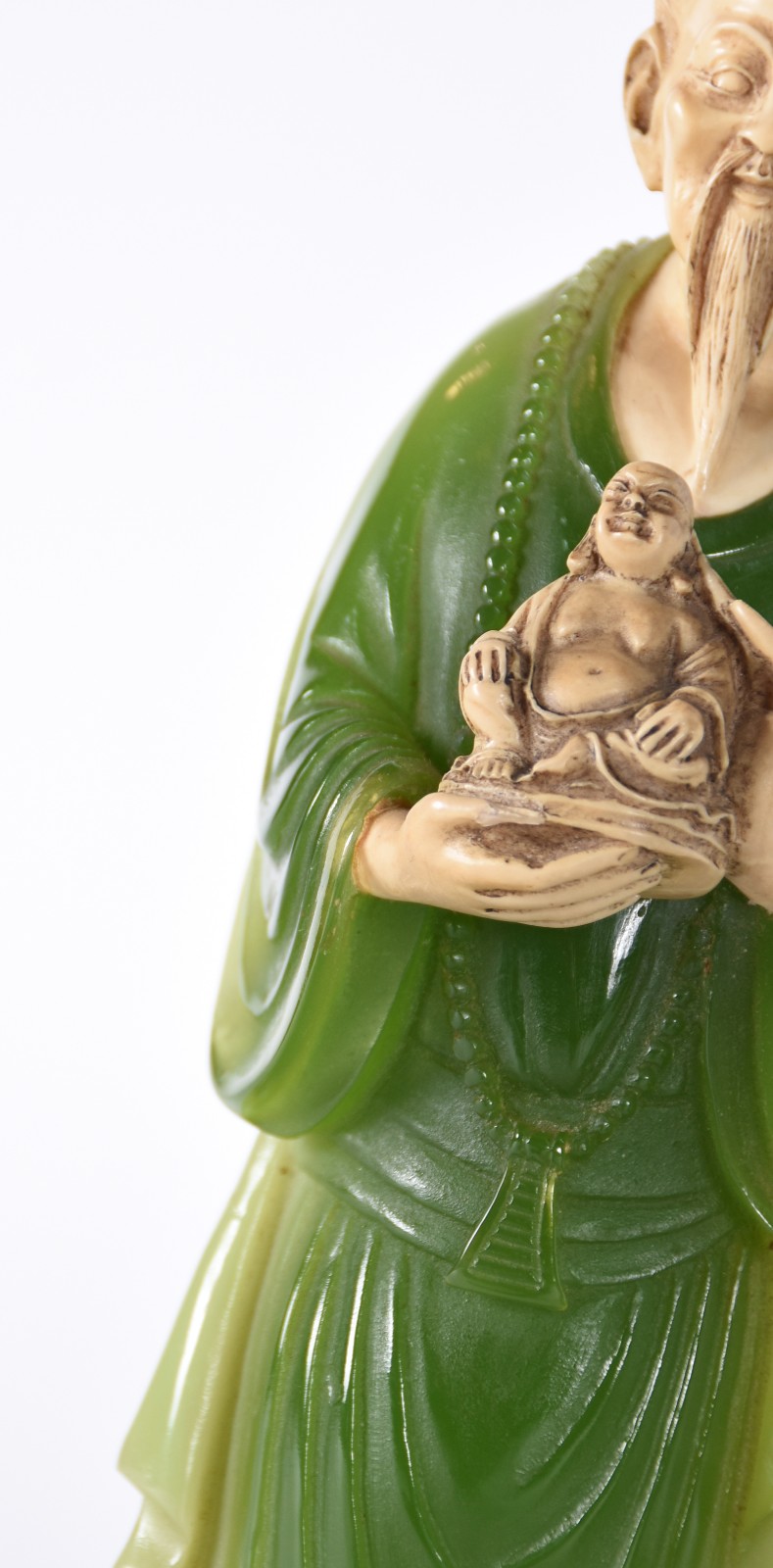Duas estatuetas representando casal oriental de resina com... - foto 5 de 6