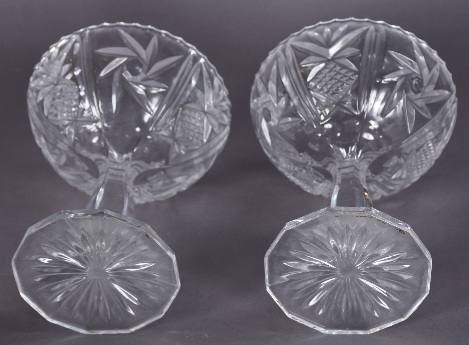 Par de compoteiras de cristal tcheco. - foto 4 de 4