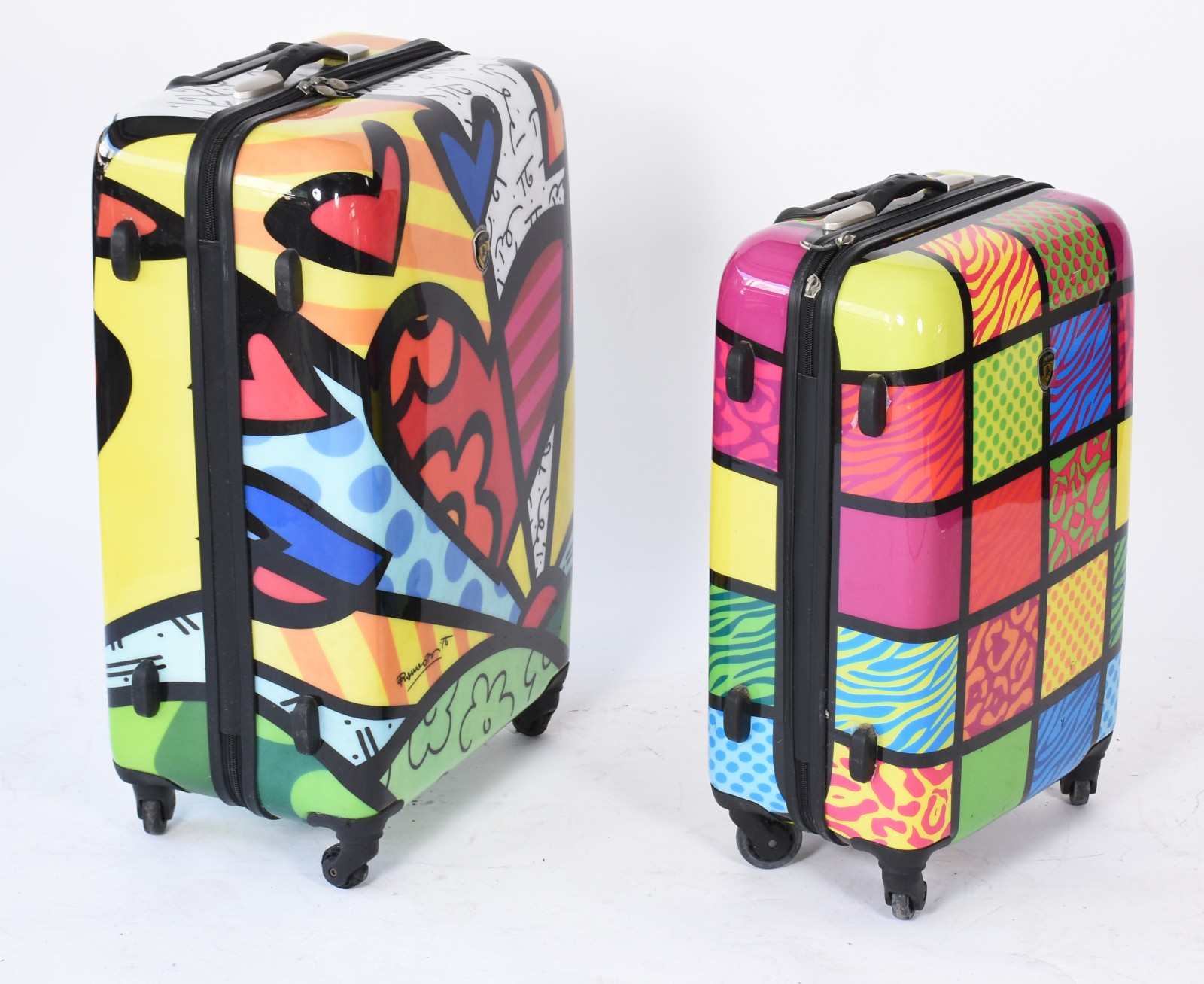 Duas malas "Romero Britto" -"Heys" com desgastes nas rodinhas, um... - foto 2 de 11