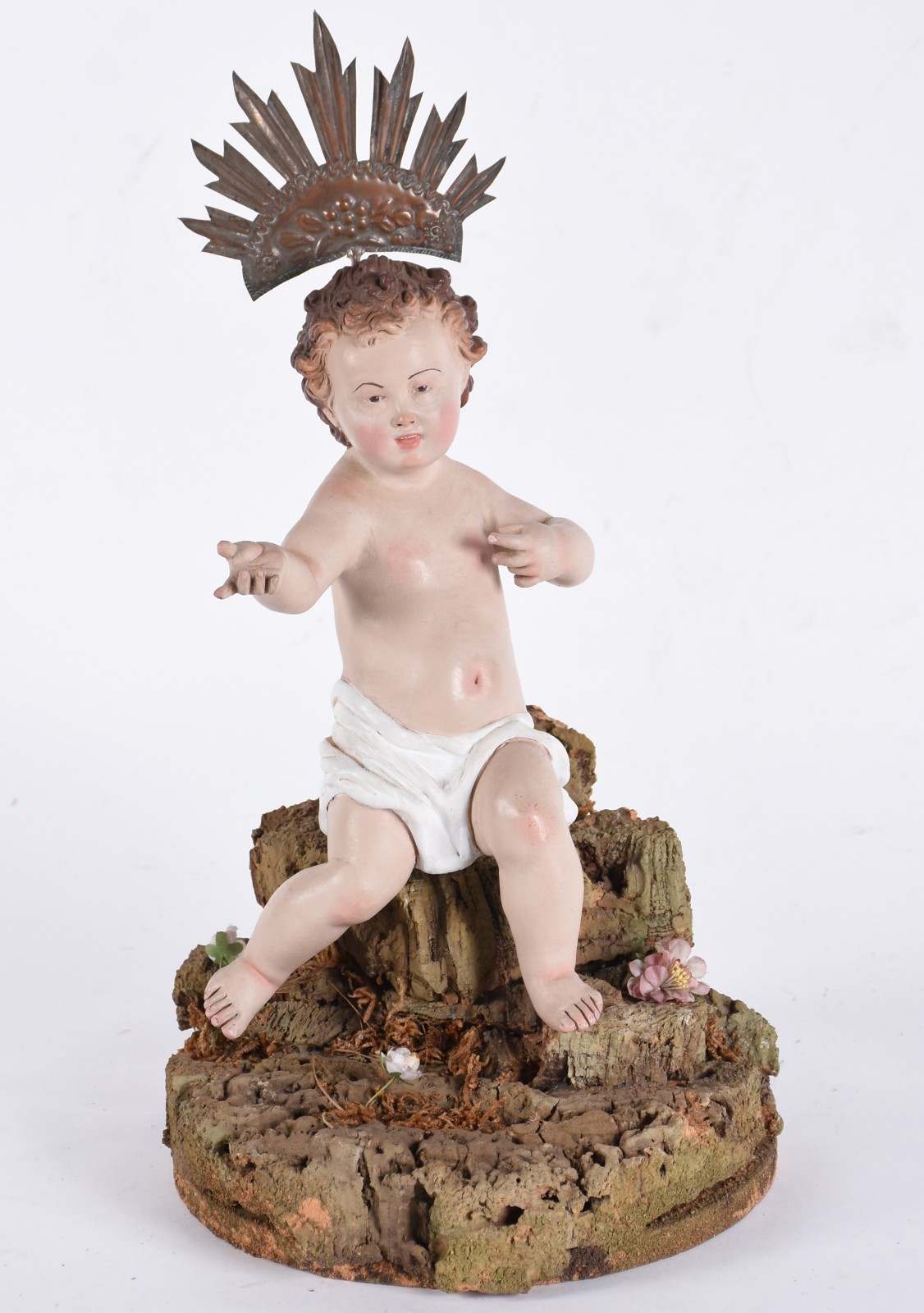 Menino Deus do Monte - Antiga Imagem de terracota policromada onde o... - foto 1 de 5