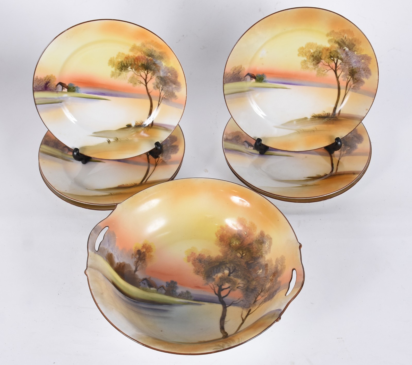 Conjunto para sobremesa de porcelana japonesa Noritake, decorados com... - foto 2 de 5