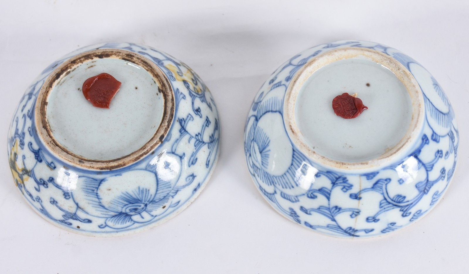 Duas antigas caixas de porcelana chinesa azul e branca, feitio... - foto 4 de 6