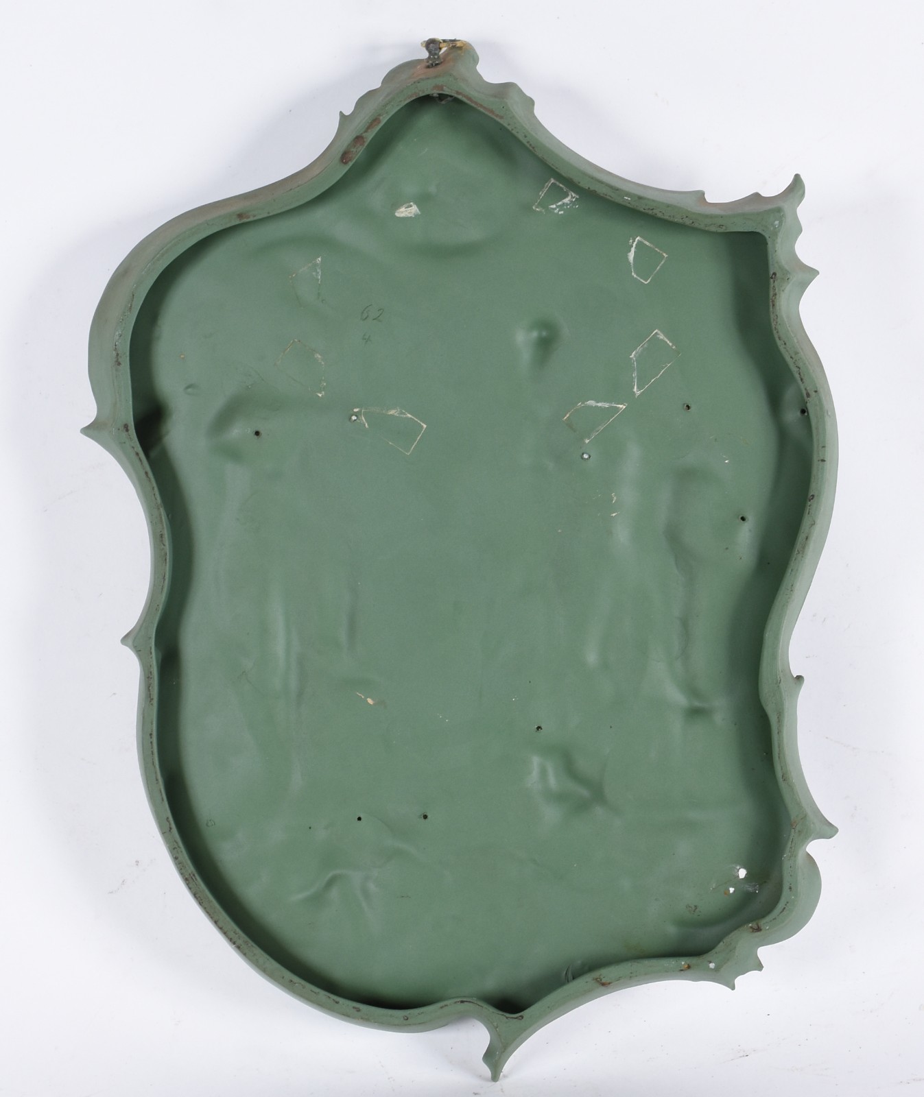 Placa em biscuit europeu verde e branco, ao gosto Wedgwood... - foto 4 de 4