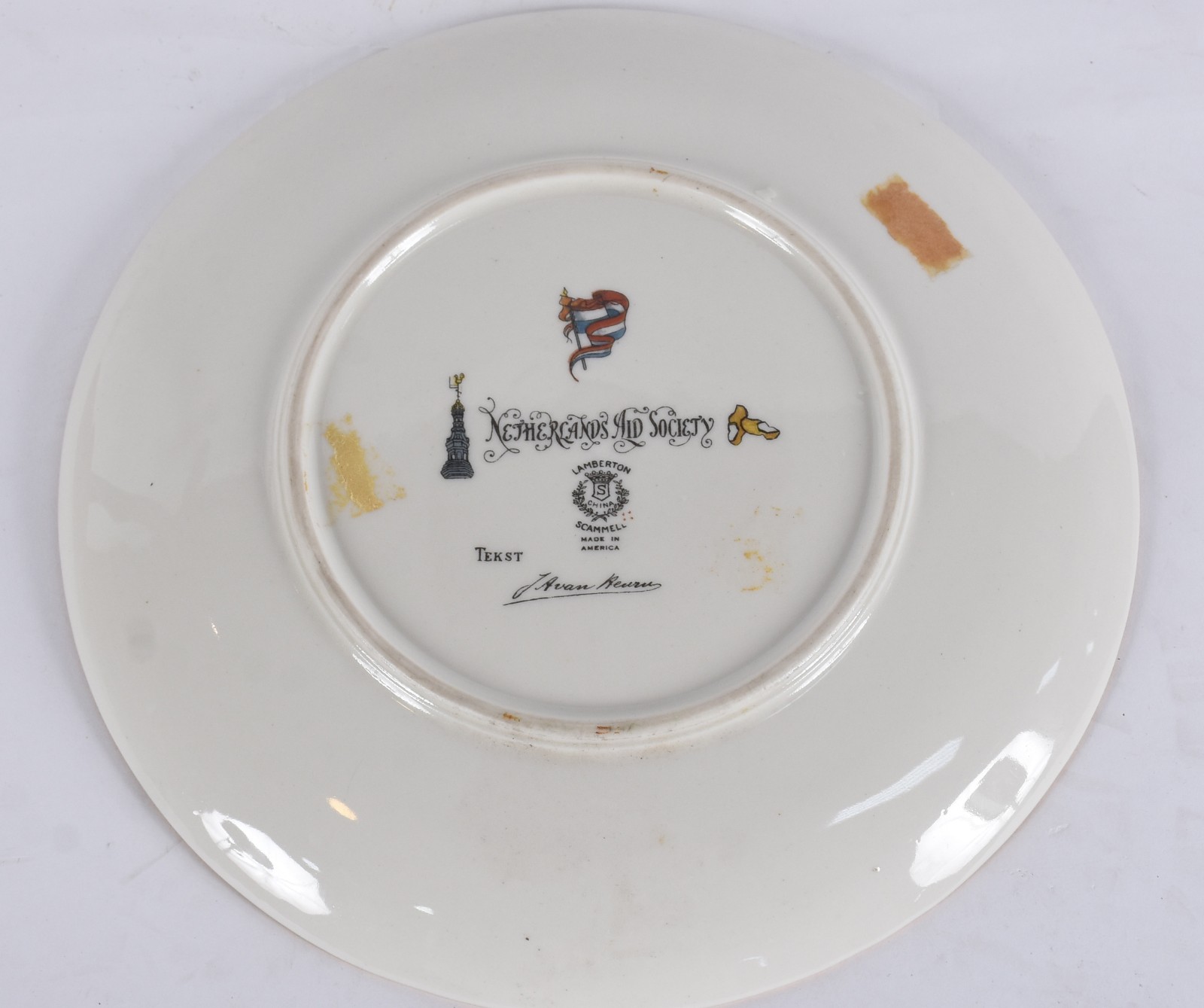 Prato americano de porcelana com história da Holanda. - foto 4 de 6