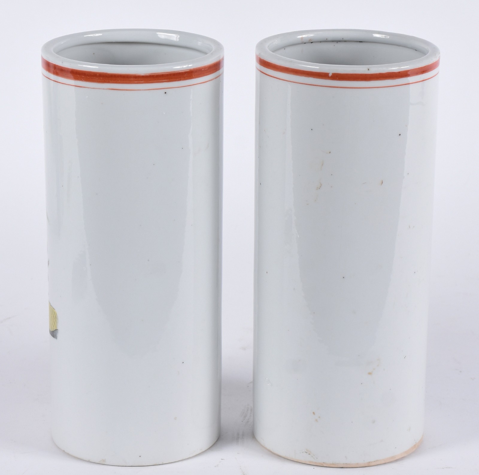 Par de antigos vasos de porcelana chinesa, feitio cilíndrico... - foto 3 de 6