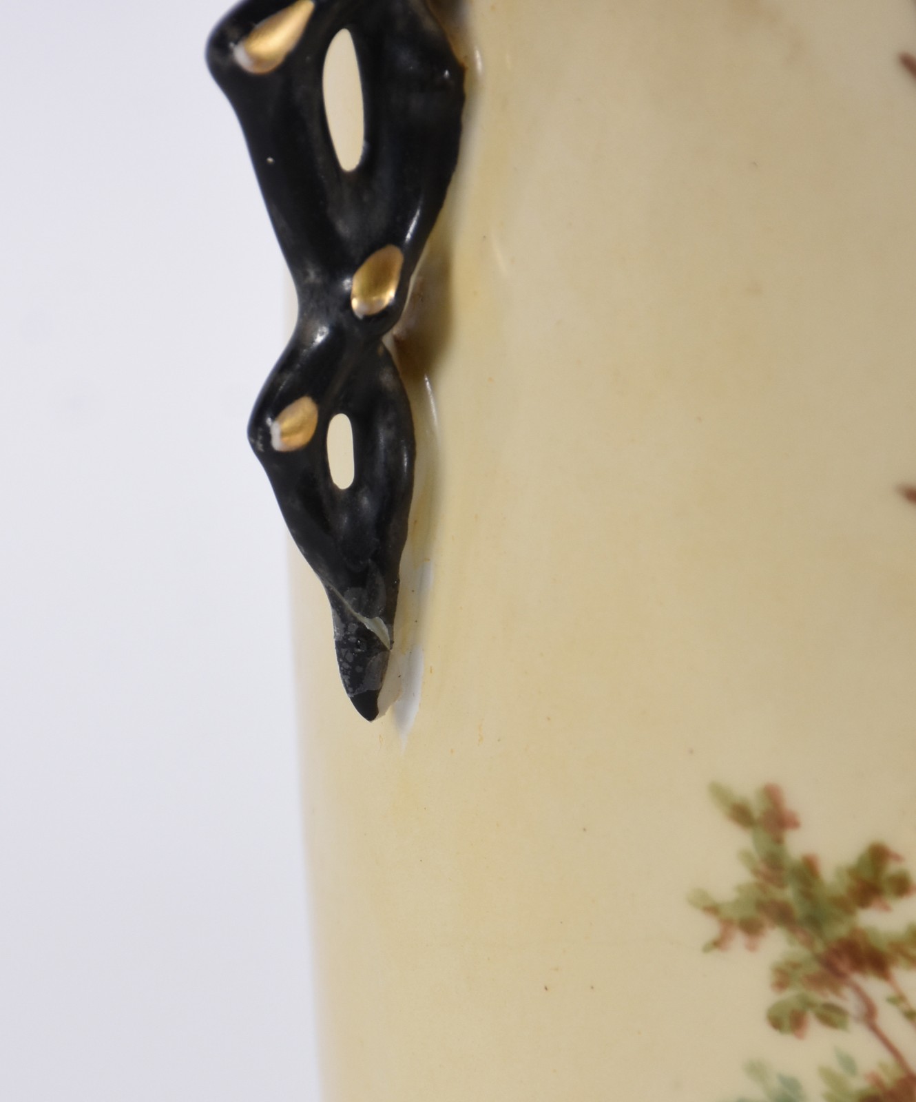 Vaso de porcelana francesa Velho Paris, fundo em tons de laranja... - foto 6 de 8