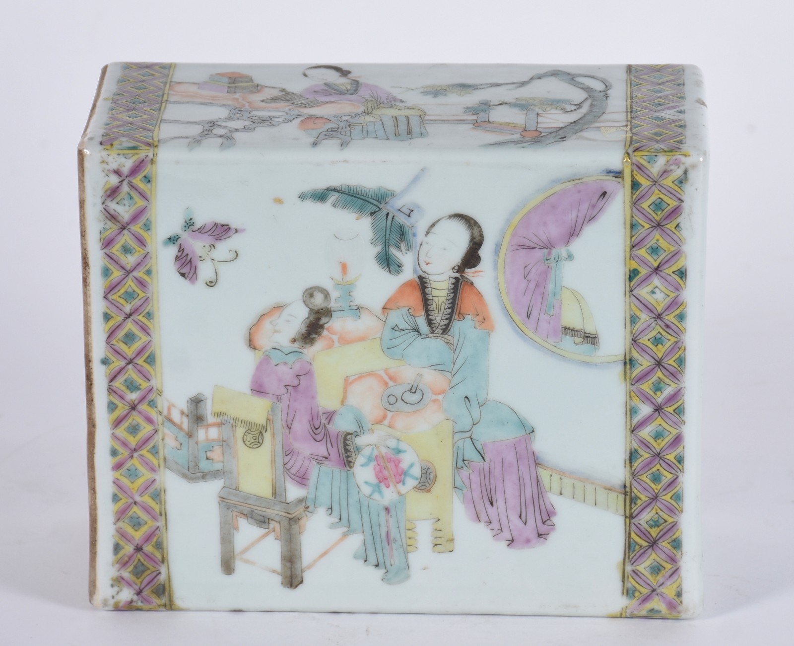 Antigo repouso de nunca (travesseiro) de porcelana chinesa com... - foto 1 de 5