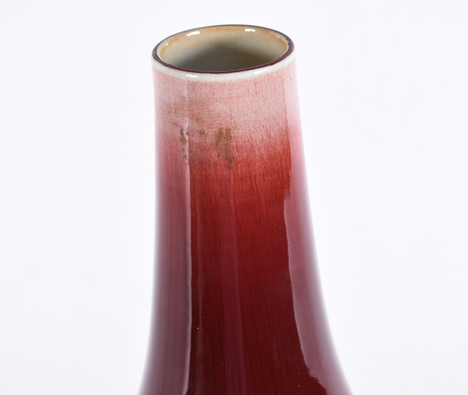 Vaso feitio balaústre de porcelana chinesa flambé ou sangue de boi. - foto 3 de 4