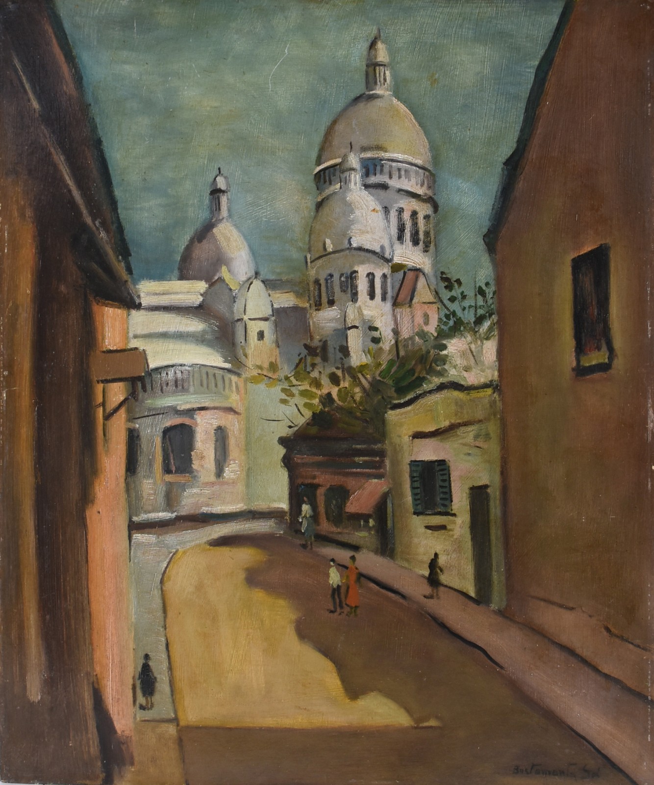 Bustamante Sá (1907-1988), Torre de Igreja e Figuras - foto 1 de 3