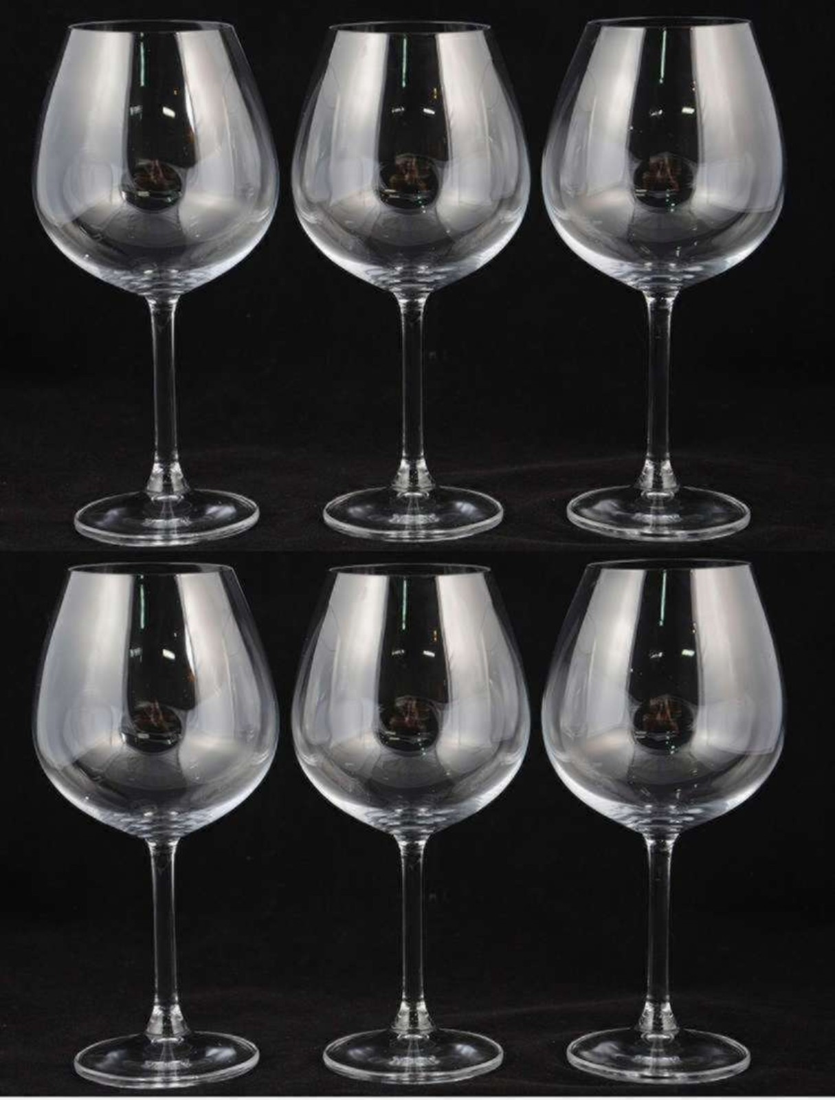Seis taças de cristal feitio ballon, 650 ml. - foto 1 de 2