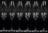 Seis flutes de cristal para champagne, 200 ml. - Seis flutes de cristal para champagne, 200 ml.