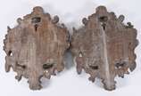 Par de importantes talhas barrocas do século XI... - Par de importantes talhas barrocas do século XIX, ricamente trabalhadas com concheados e florões.