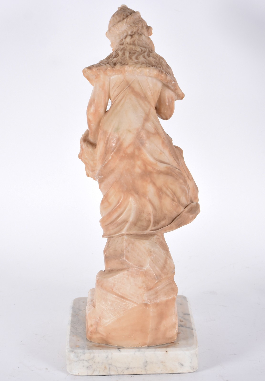 Escultura francesa de alabastro representando "Figura feminina com... - foto 5 de 5