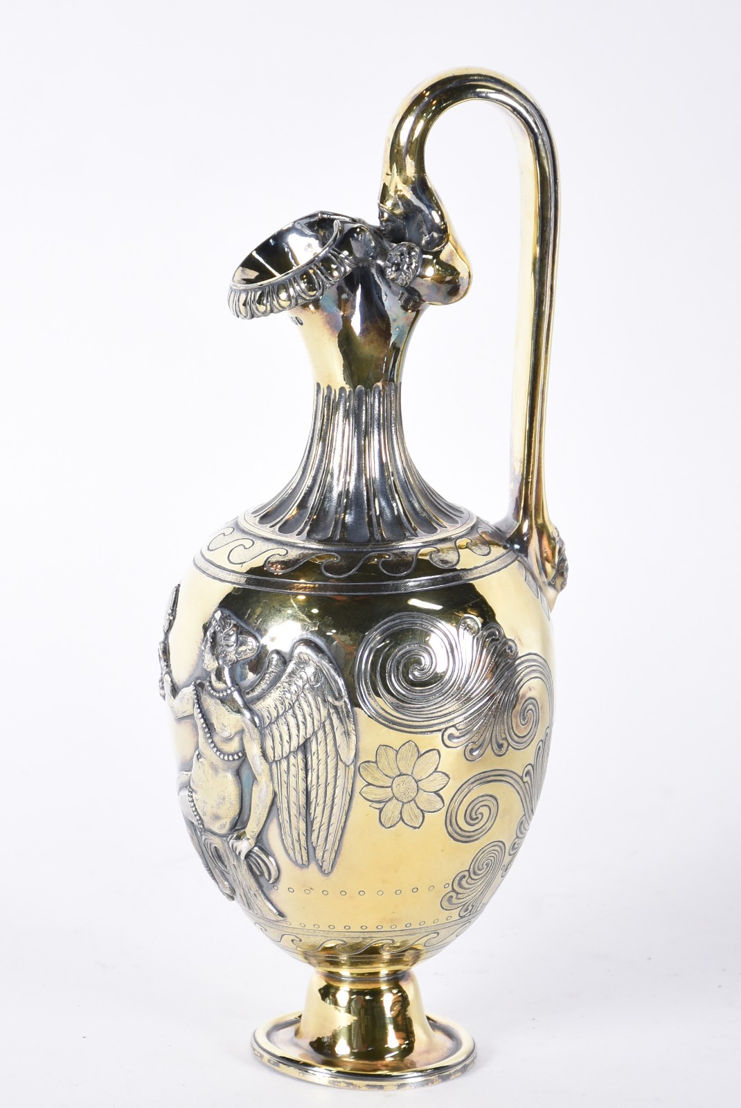 Jarra de prata inglesa com vermeil, periodo George III, decoração... - foto 1 de 7