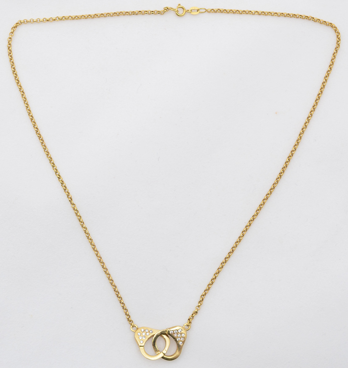 Gargantilha de ouro amarelo 18 k com 18 brilhantes e detalhe em... - foto 2 de 2