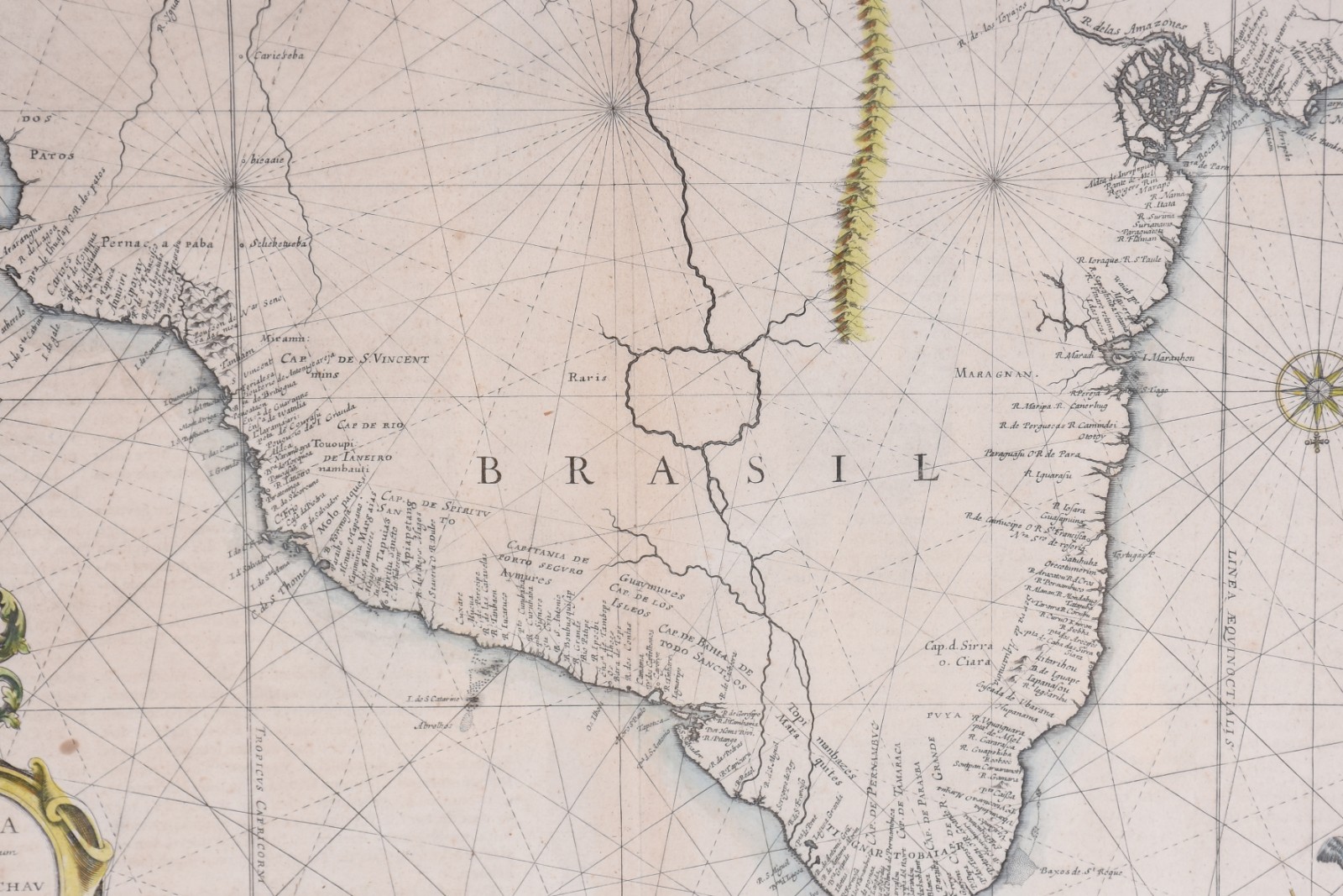 Mapa emoldurado, editado por volta de 1640. - foto 5 de 6