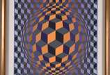 Victor Vasarely (1906-1997),  - Serigrafia EM - CE 26/200. Selo no verso da Galeria Ipanema.