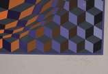 Victor Vasarely (1906-1997),  - Serigrafia EM - CE 26/200. Selo no verso da Galeria Ipanema.