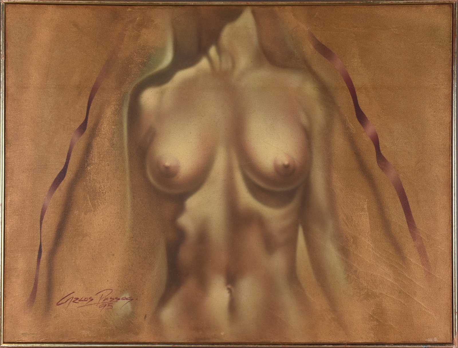 Óleo sobre tela - datado 1995. - foto 2 de 6