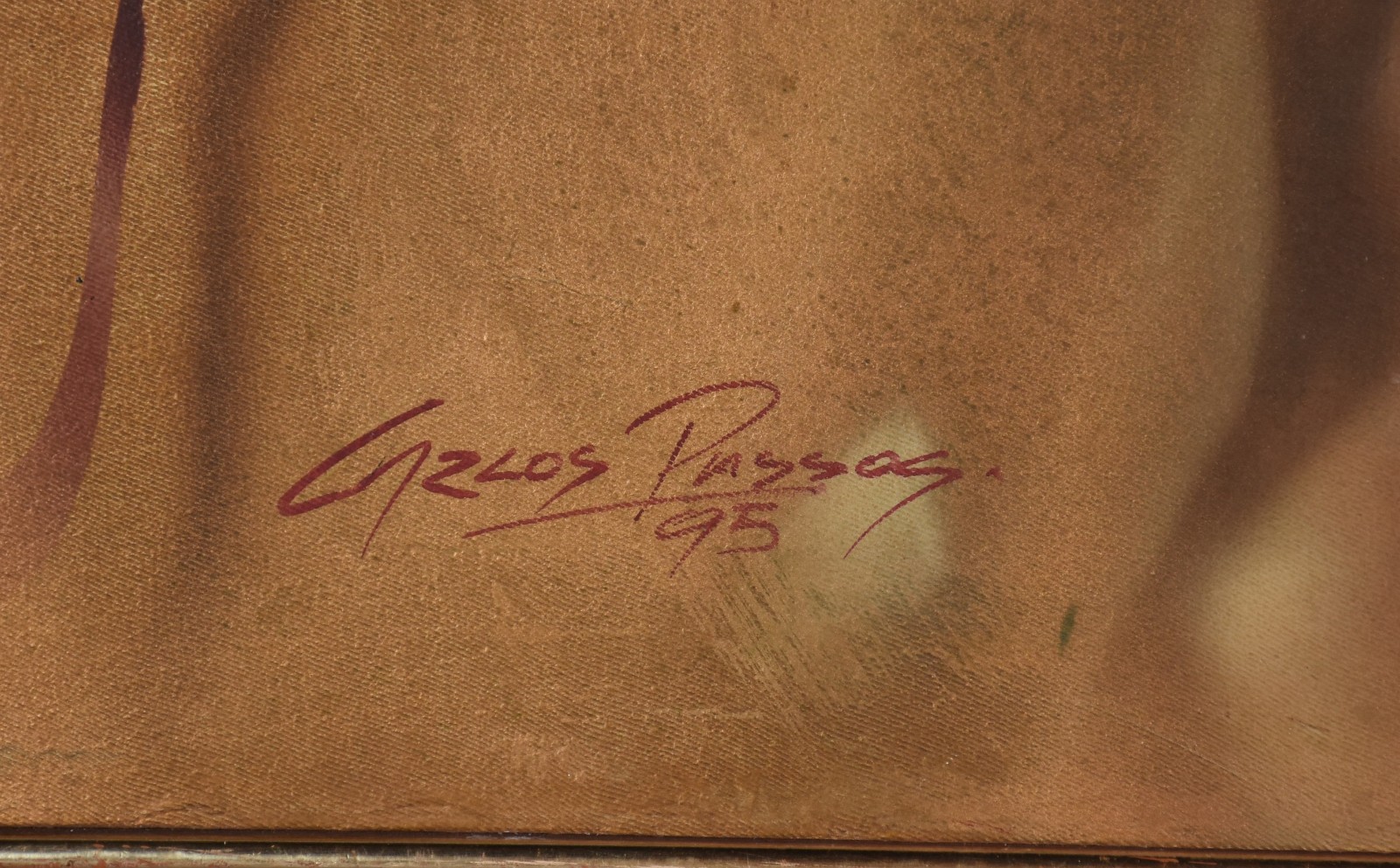 Óleo sobre tela - datado 1995. - foto 3 de 6