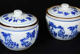 Par de potiches chinês blue & white  - Par de potiches chinês blue & white 