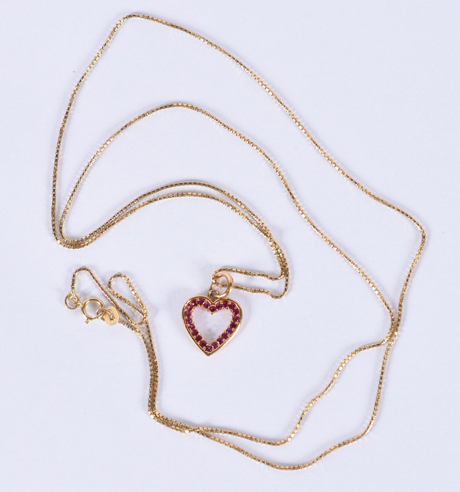 Colar de ouro 18k, contraste e pingente feitio coração (Por motivos... - foto 3 de 6