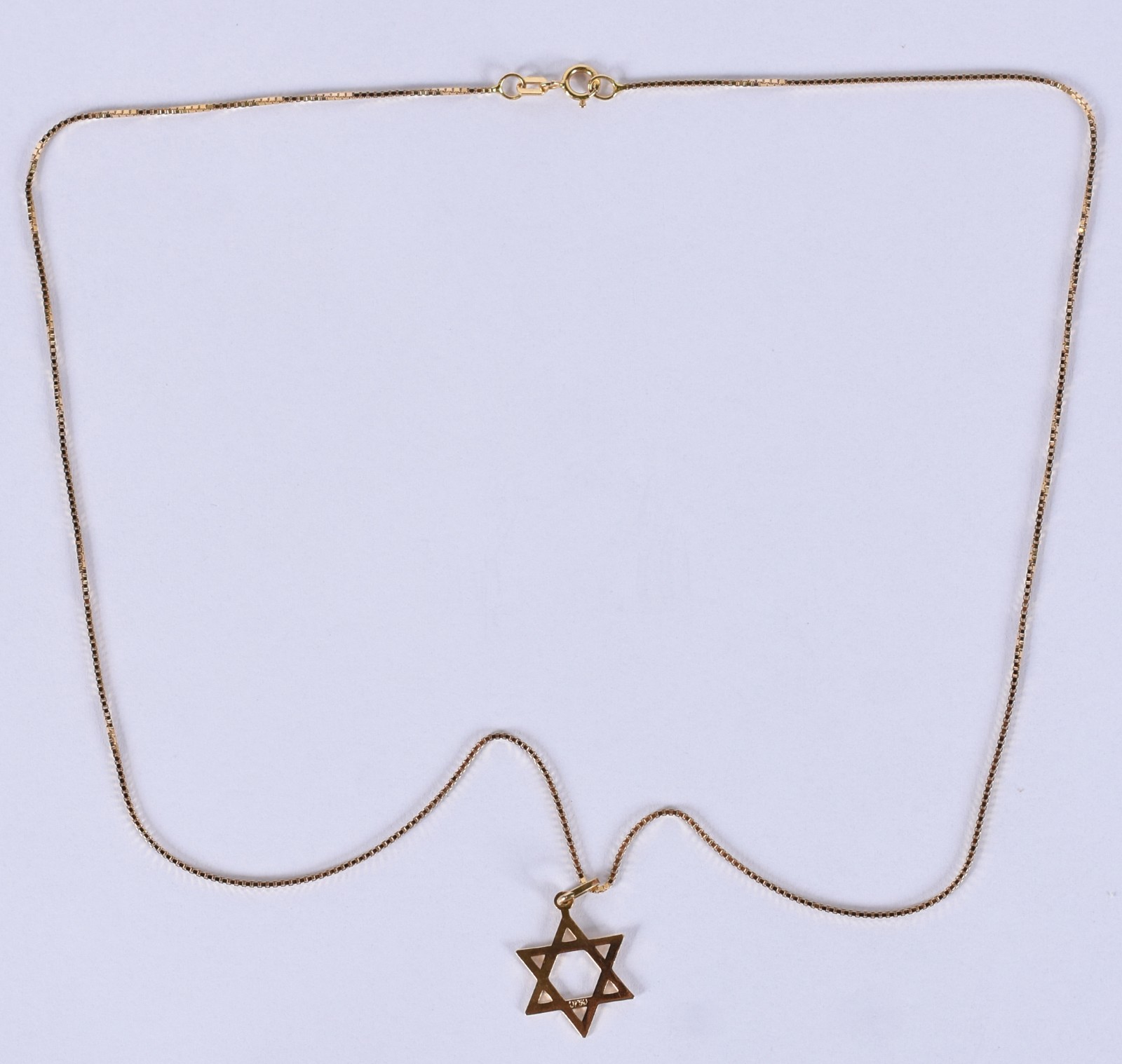 Colar de ouro 18k, contraste 750 com pingente "estrela de Davi"(Por... - foto 3 de 7