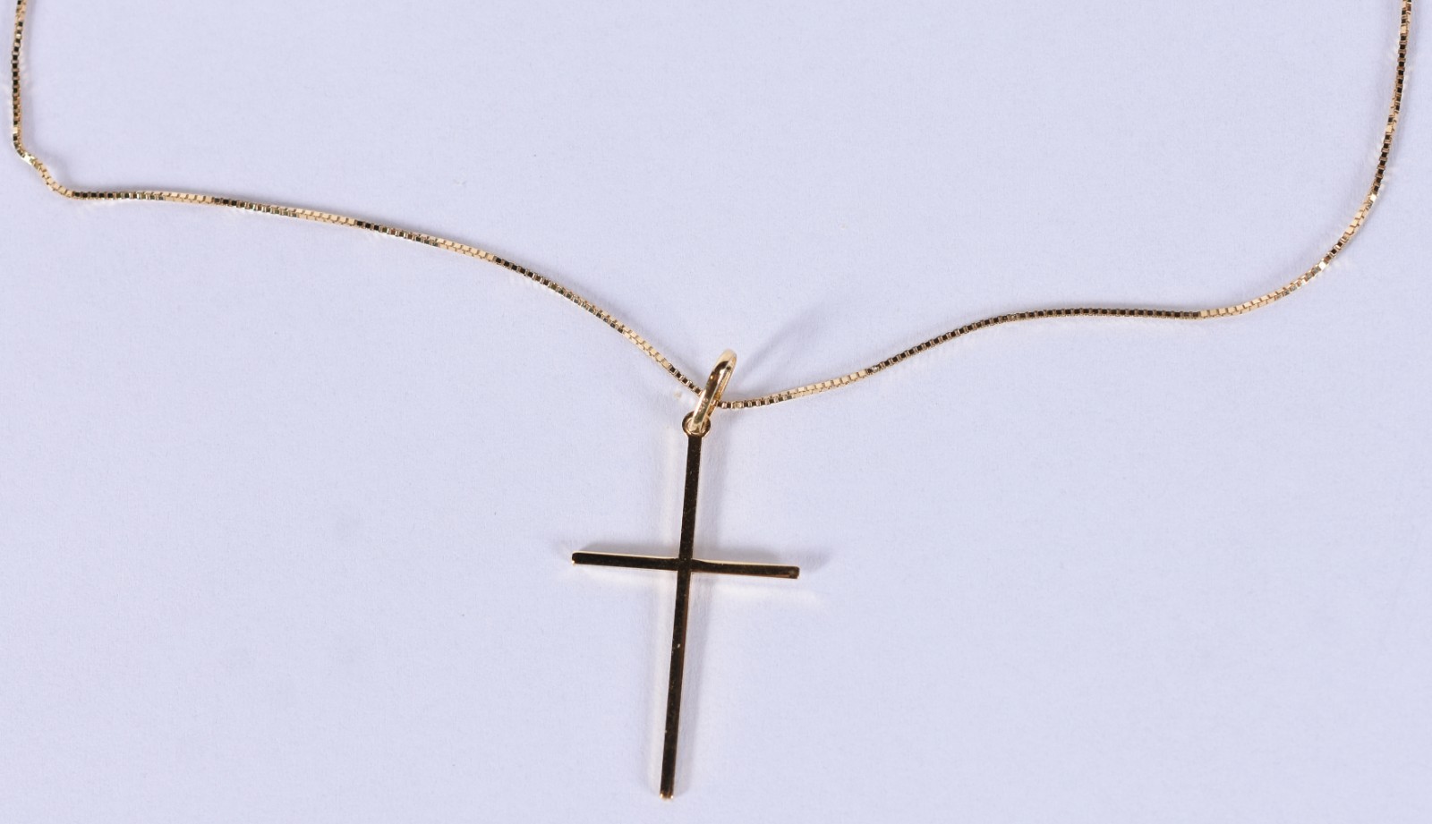 Colar de ouro 18k, contraste 750 com crucifixo (Por motivos de... - foto 1 de 5