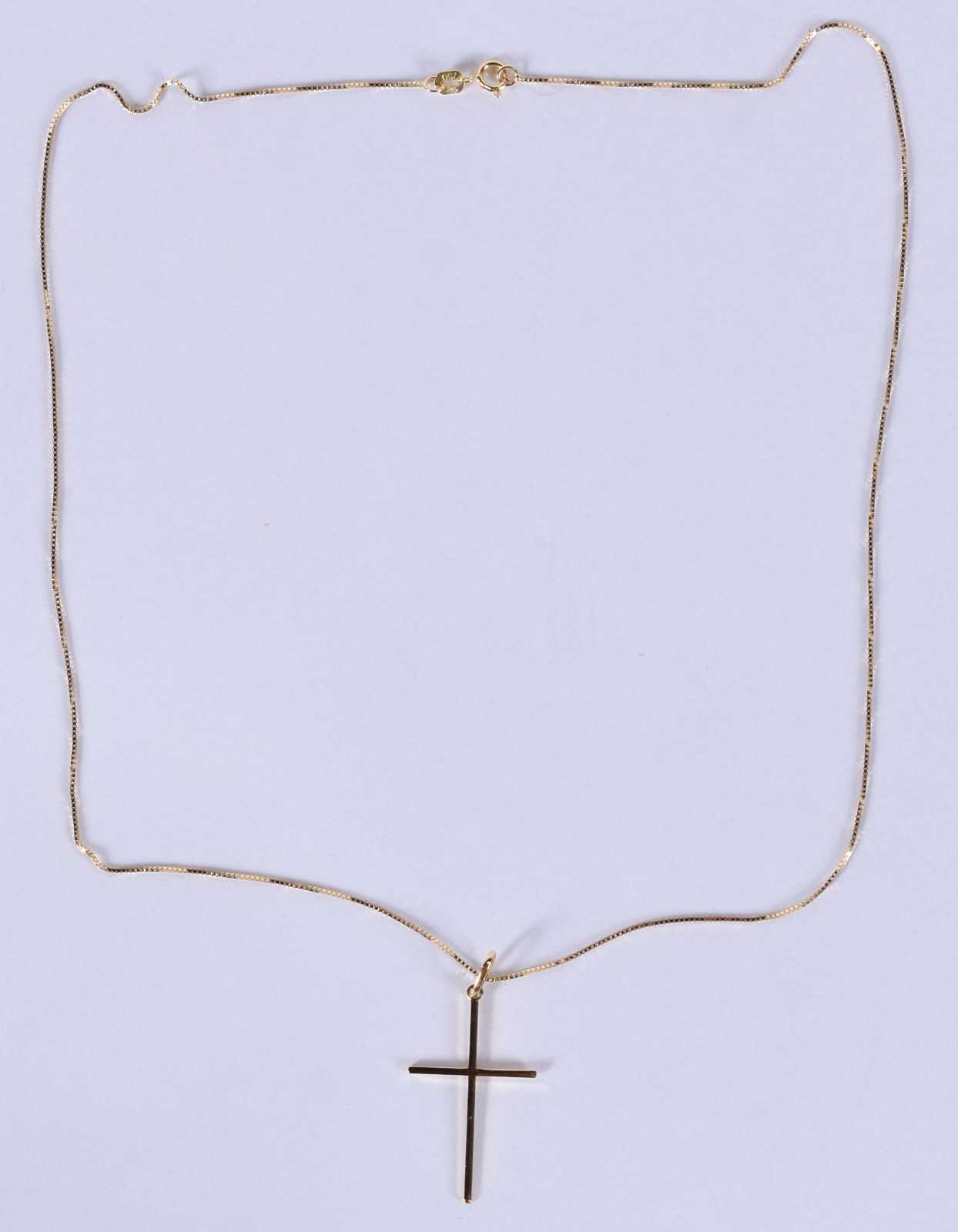 Colar de ouro 18k, contraste 750 com crucifixo (Por motivos de... - foto 2 de 5