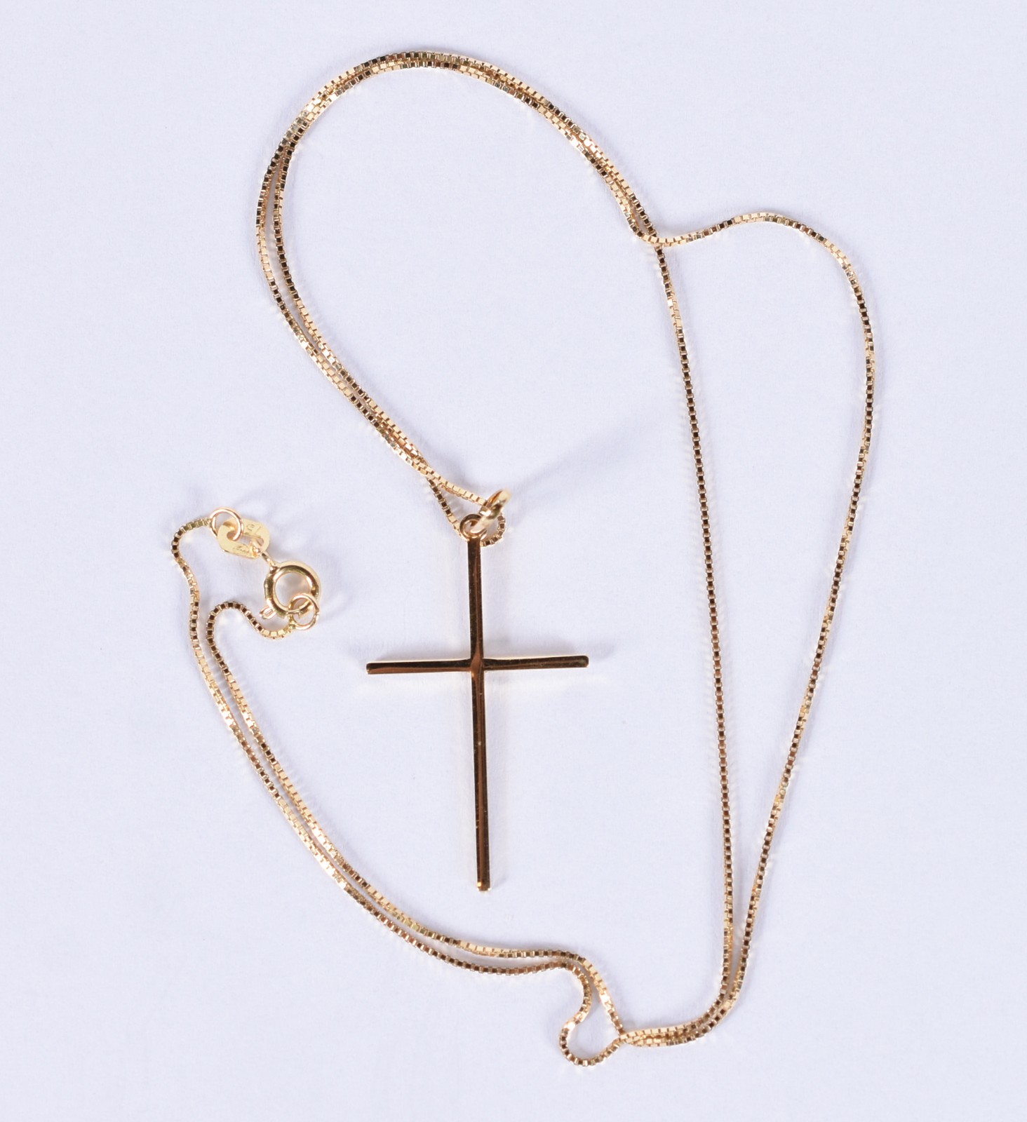 Colar de ouro 18k, contraste 750 com crucifixo (Por motivos de... - foto 3 de 5