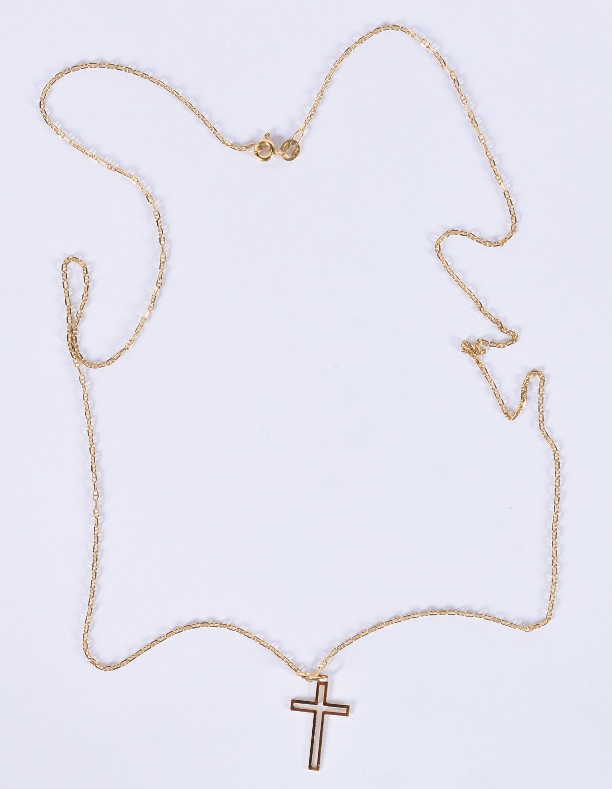 Colar de ouro 18k, contraste 750 e crucifixo (Por motivos de... - foto 2 de 5