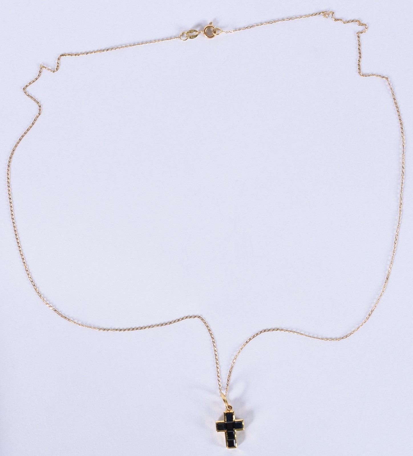 Colar de ouro 18k, contraste 750 e crucifixo (Por motivos de... - foto 2 de 5