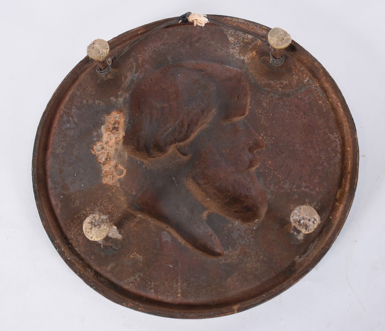 Placa em bronze com figura em relevo de D.Pedro II Imperador do... - foto 4 de 4