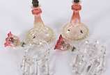 Baccarat (1764),  - Par de castiçais de cristal francês, com bobeches adaptadas.