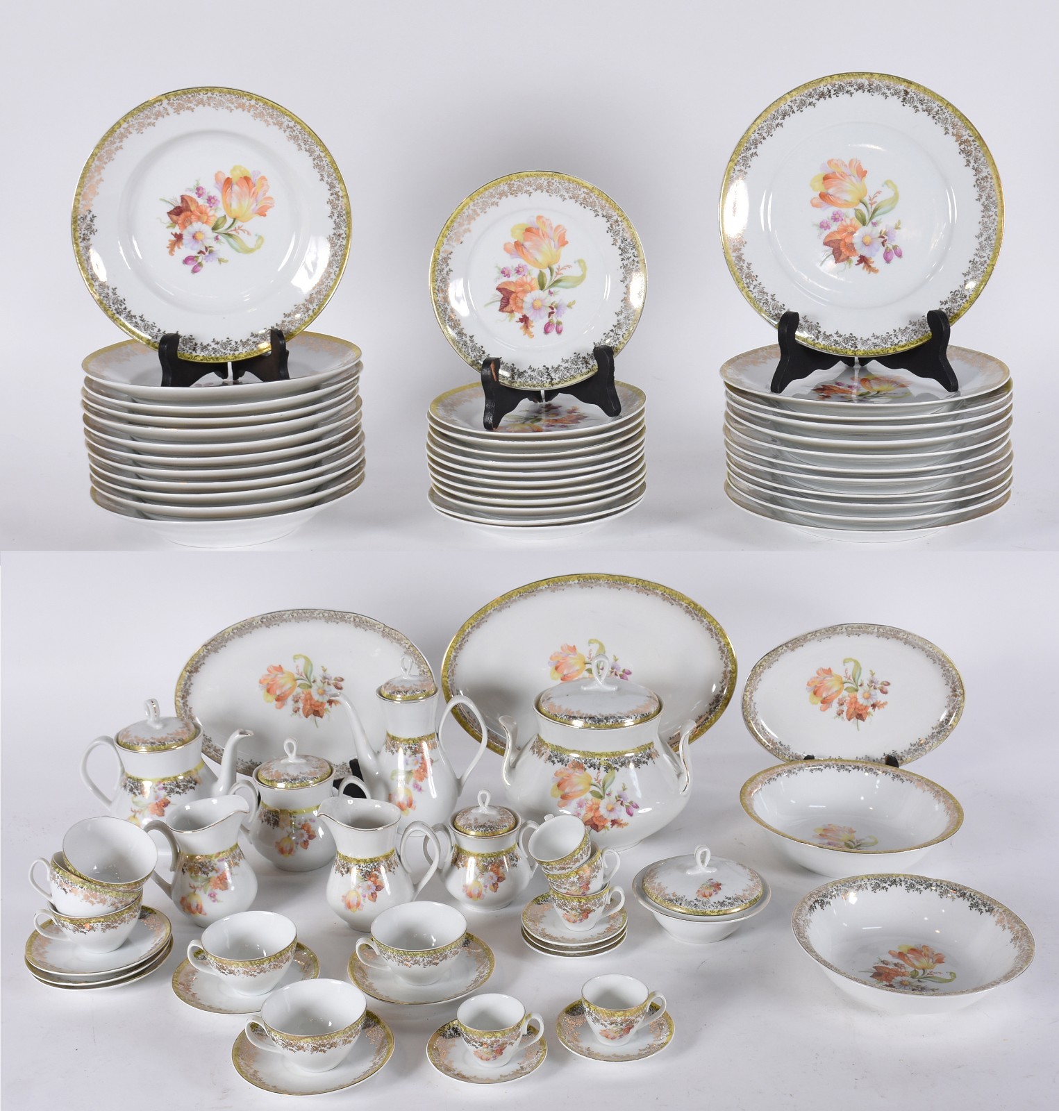 Serviço de chá, café e jantar de porcelana Mauá composto de: 5... - foto 1 de 9