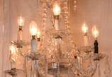 Lustre de cristal para 8 luzes, pingentes lapid... - Lustre de cristal para 8 luzes, pingentes lapidados.