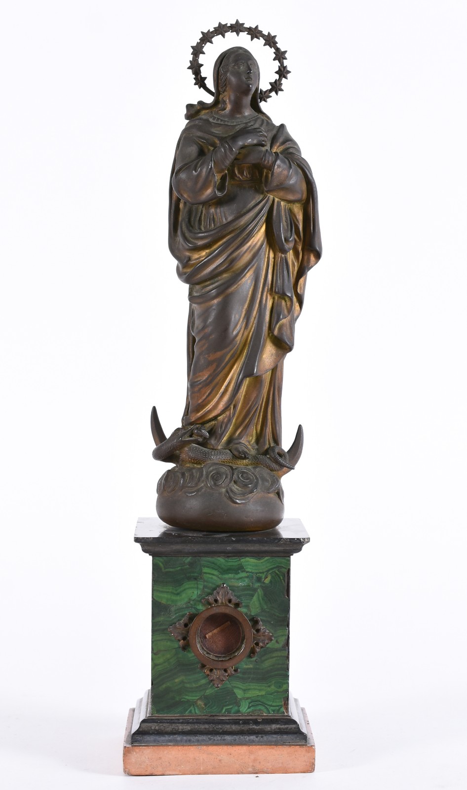 Nossa Senhora da Conceição - Imagem de bronze com a meia lua e a... - foto 1 de 6