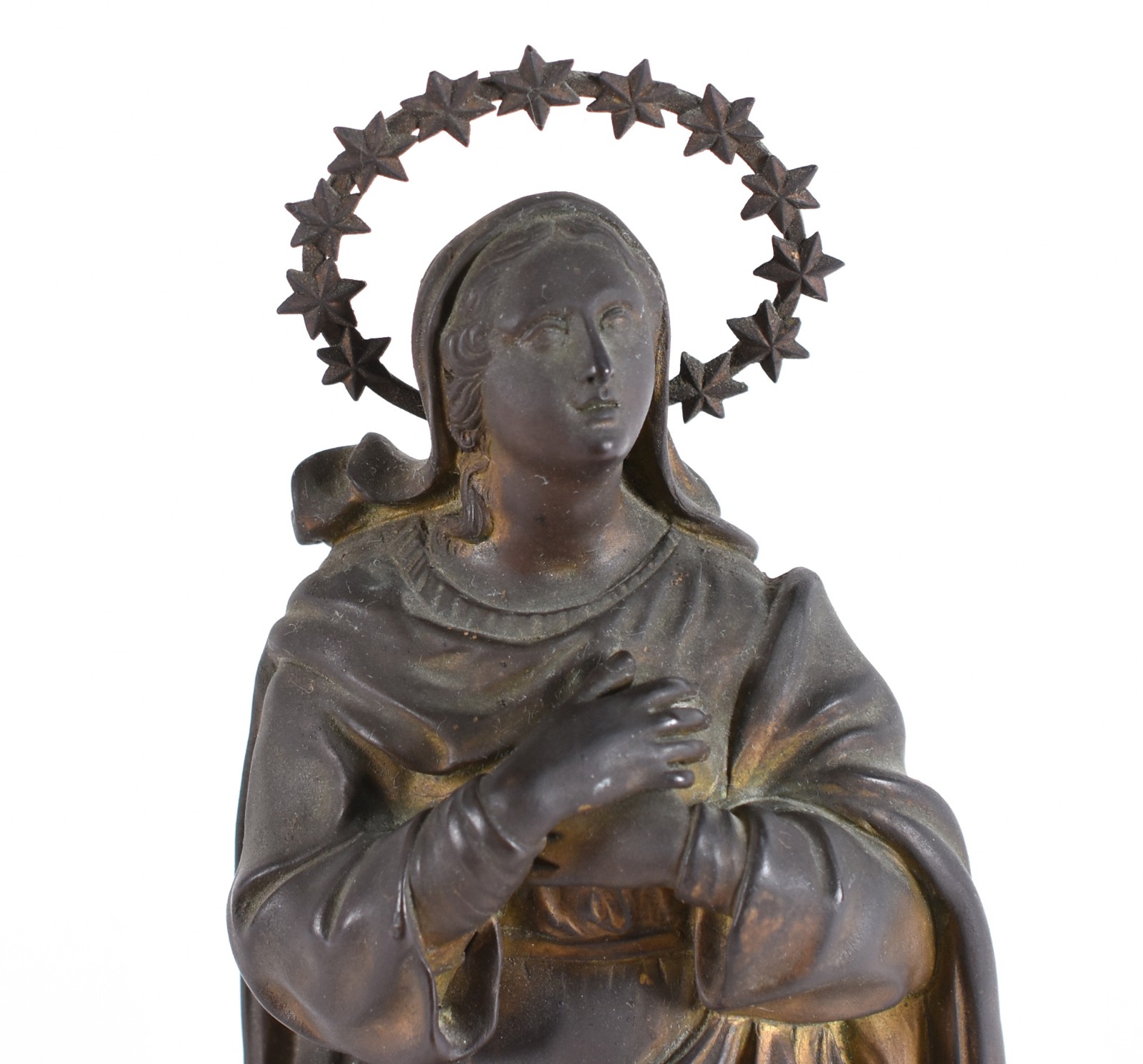Nossa Senhora da Conceição - Imagem de bronze com a meia lua e a... - foto 2 de 6