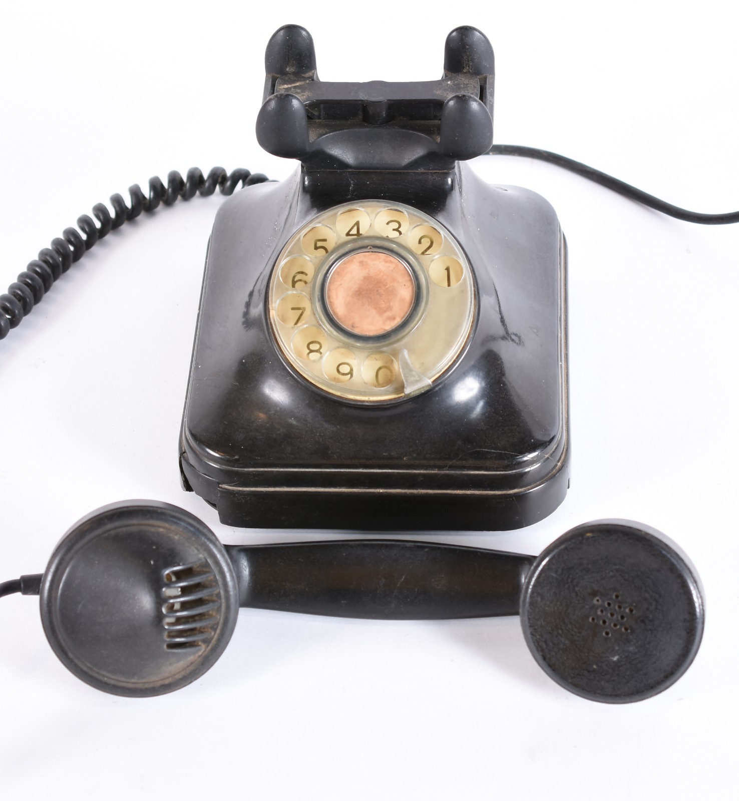 Telefone baquelite preto (quebrado na base). - foto 3 de 10