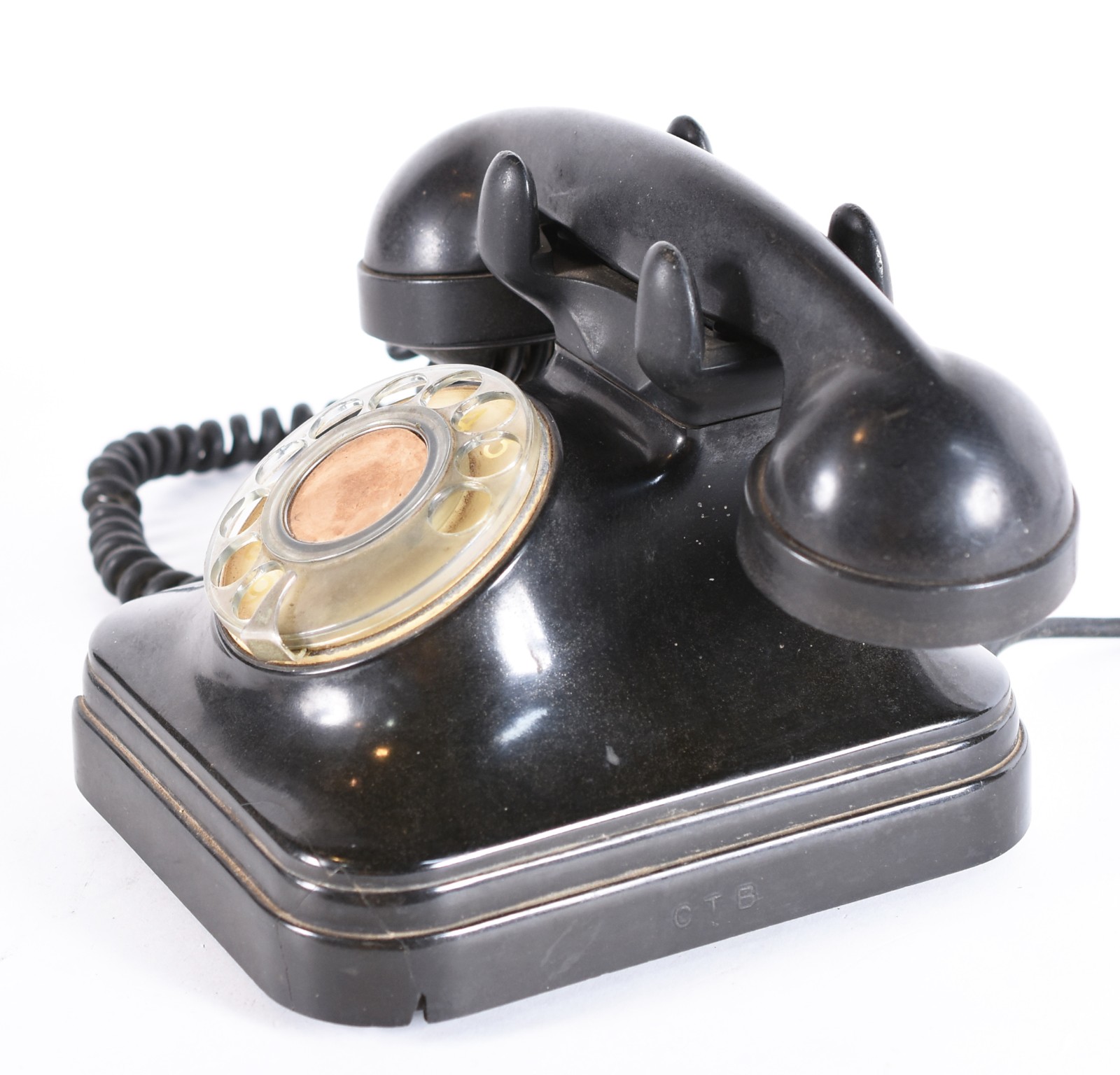 Telefone baquelite preto (quebrado na base). - foto 4 de 10