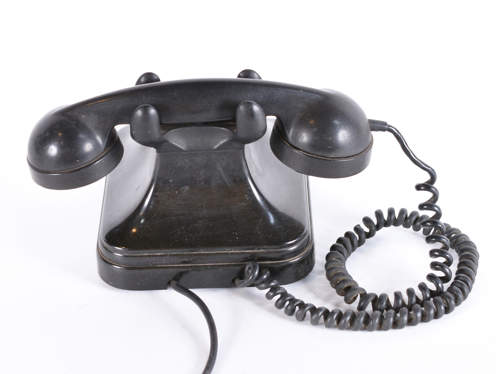 Telefone baquelite preto (quebrado na base). - foto 7 de 10