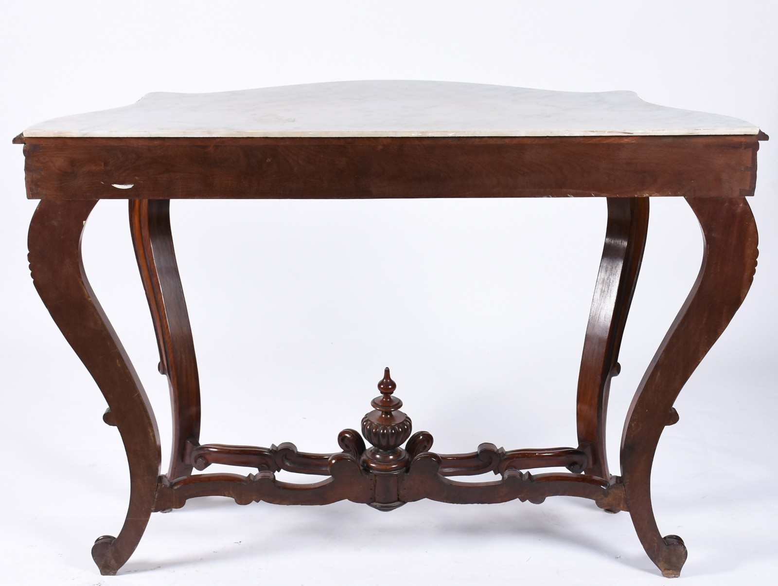 Console de madeira nobre, estilo Beranger, tampo recortado coberto... - foto 5 de 5