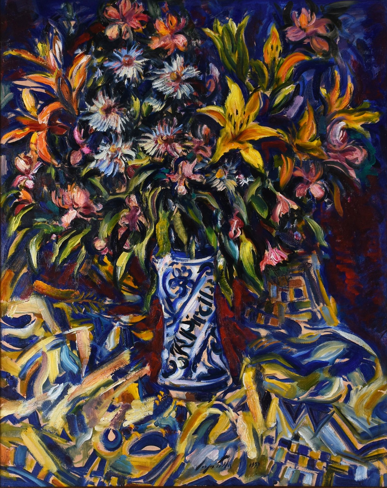  Sérgio Telles (1936-2022), Primavera de Cores em Flor e Vaso Holandês - foto 1 de 5