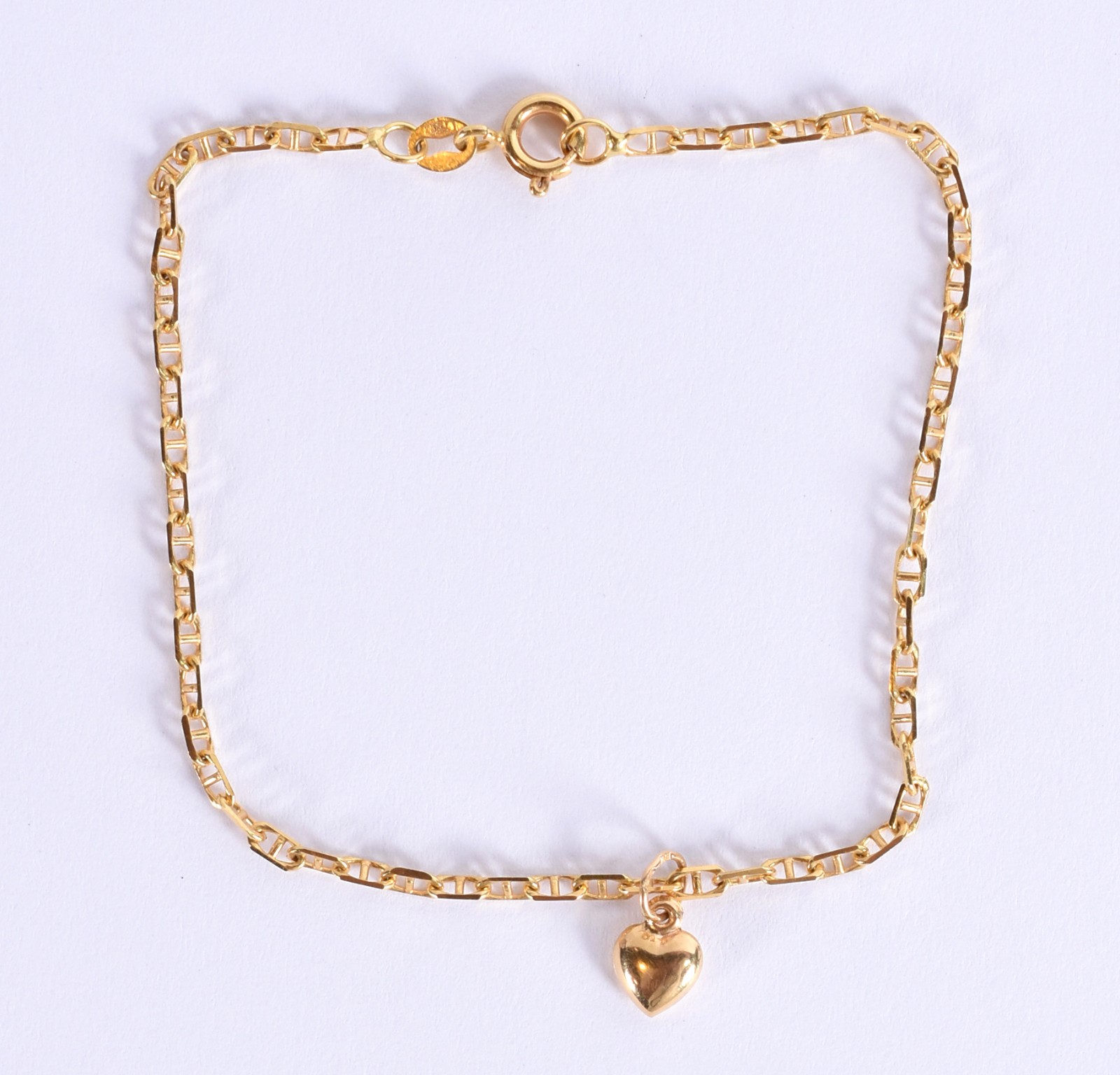Pulseira de ouro 18k, contraste 750 mls com elos feitio "oito"... - foto 2 de 5
