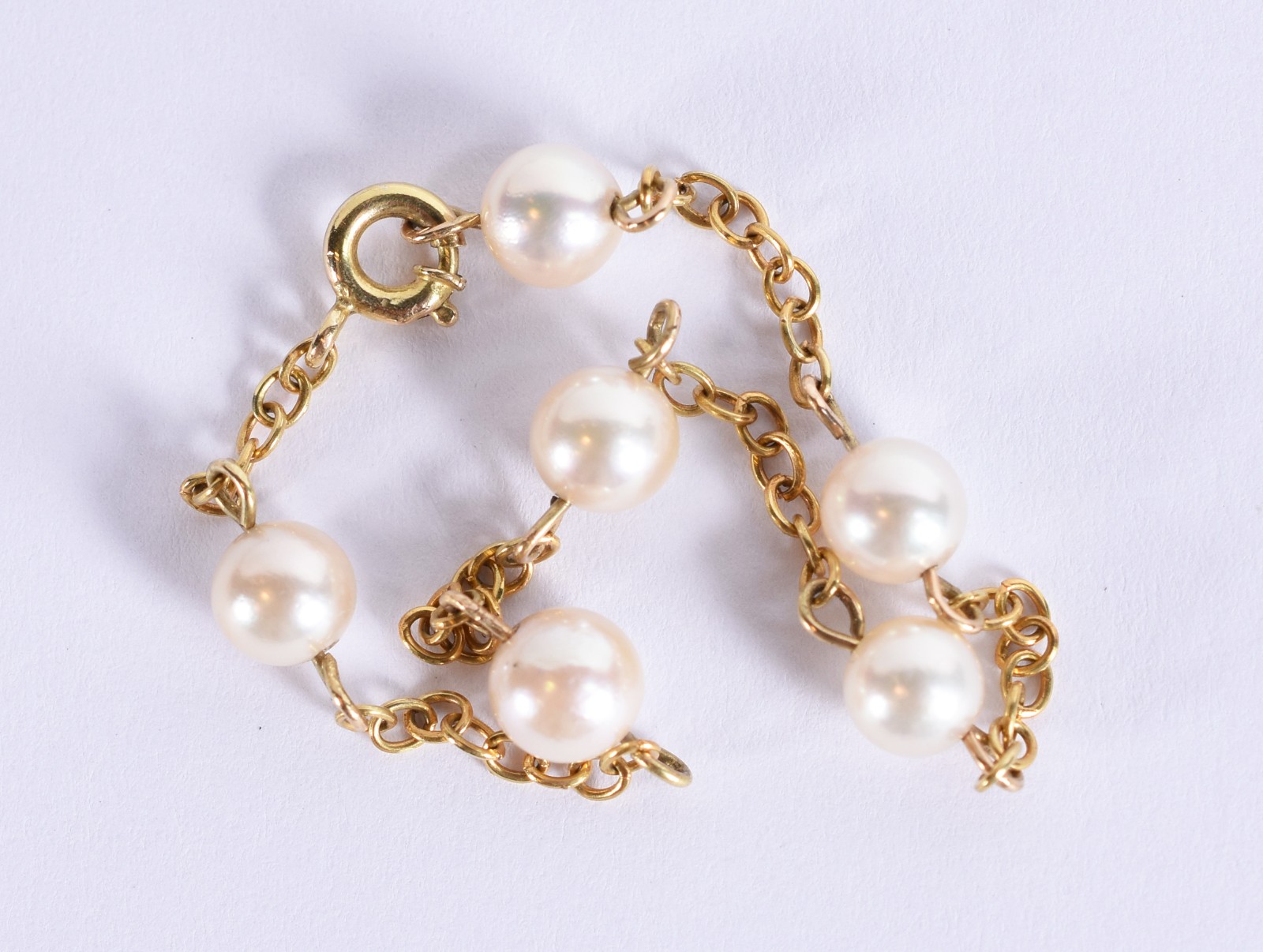 Pulseira de ouro 18k com 6 perolas intercaladas (Por motivos de... - foto 3 de 3