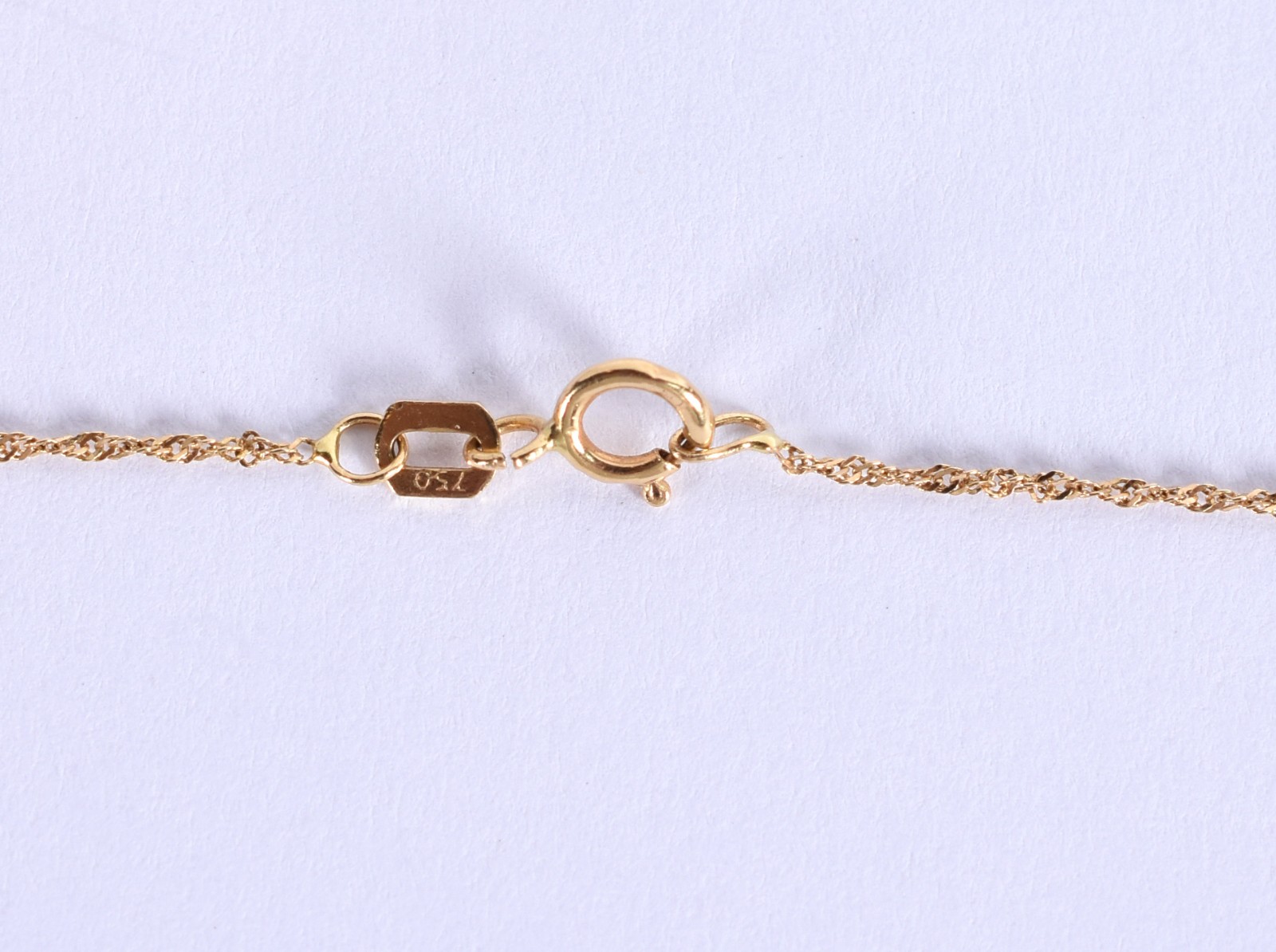 Cordão de ouro 18k contrastado 750 mls com placa de Nossa Senhora com... - foto 4 de 5