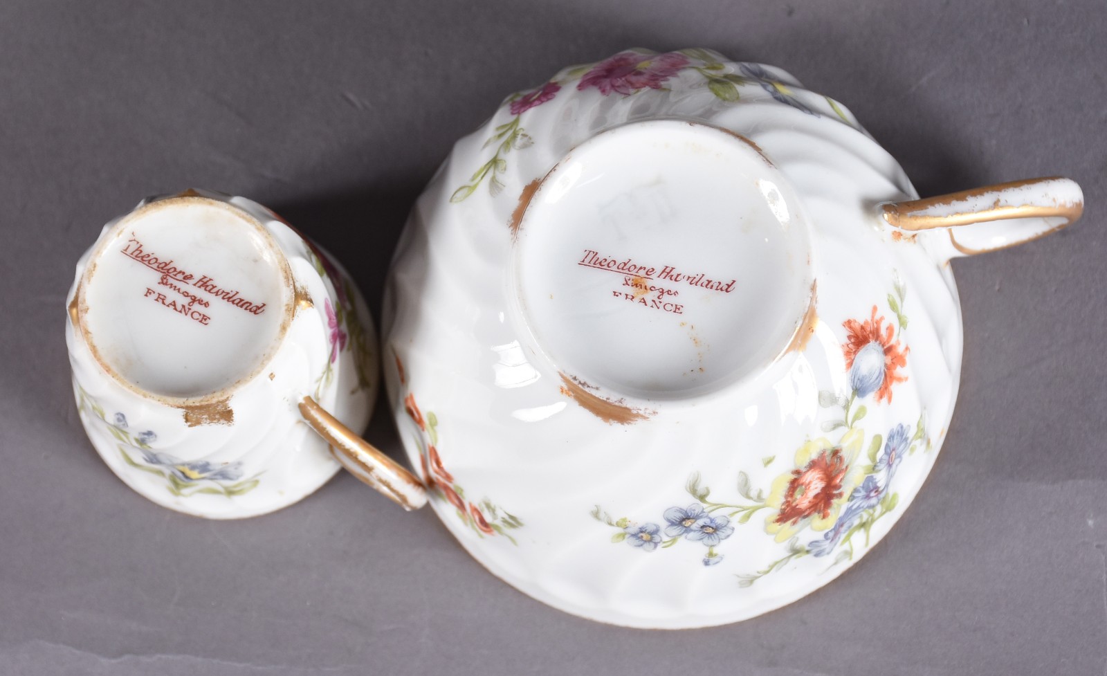 Conjunto de 10 xícaras de café com pires porcelana Limoges Theodore... - foto 8 de 8