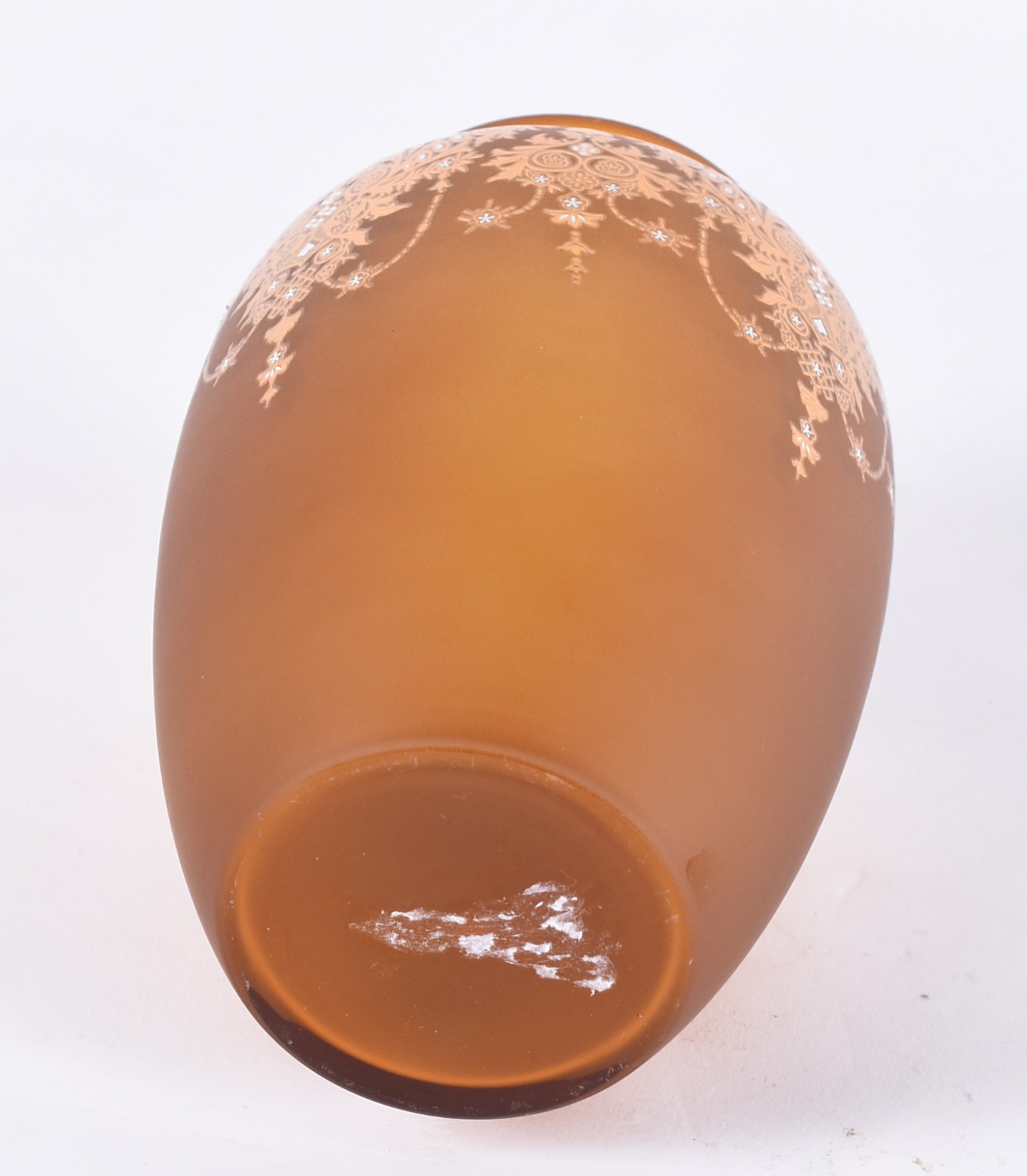 Vaso de vidro decorativo na cor âmbar. - foto 3 de 3