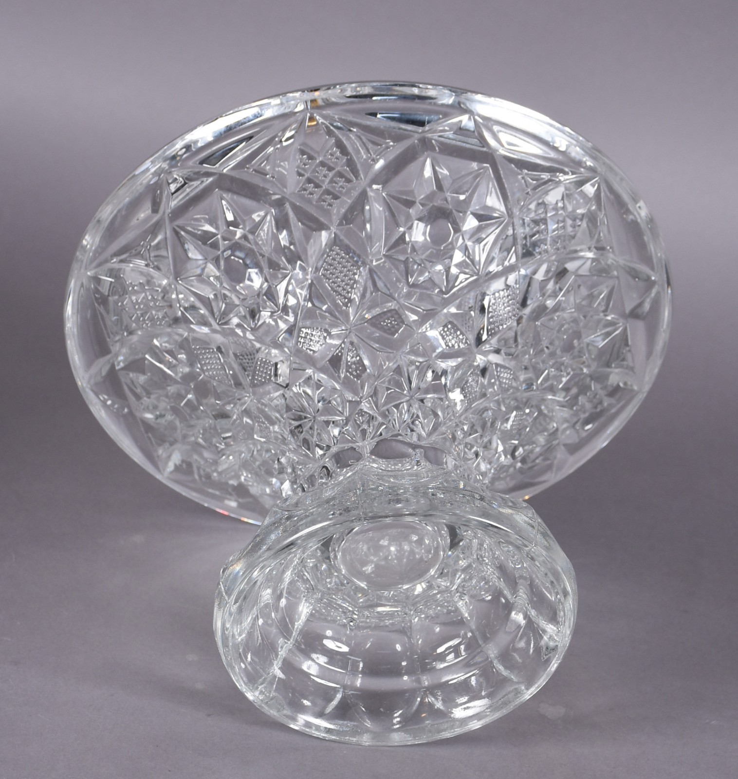 Vaso de cristal lapidado, alça de metal. - foto 4 de 4