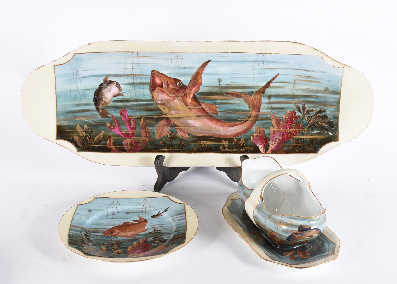 Serviço para peixe de porcelana francesa do atelier DECOR J.P.L... - foto 2 de 5